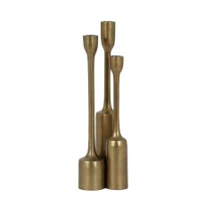 CANDLE HOLDER IRON RUSTIC BRASS 36    - CANDLE HOLDERS